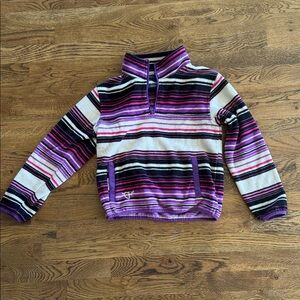 Striped Purple and Black Kids Sweatshirt